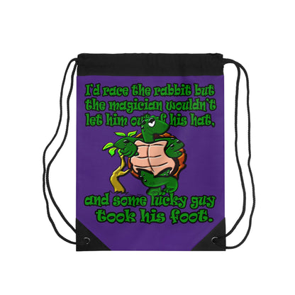 turtle race - Drawstring Bag (purple)