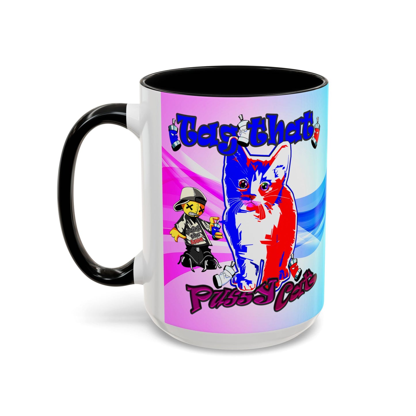 tag that - Accent Mug (light blue-pink wave)