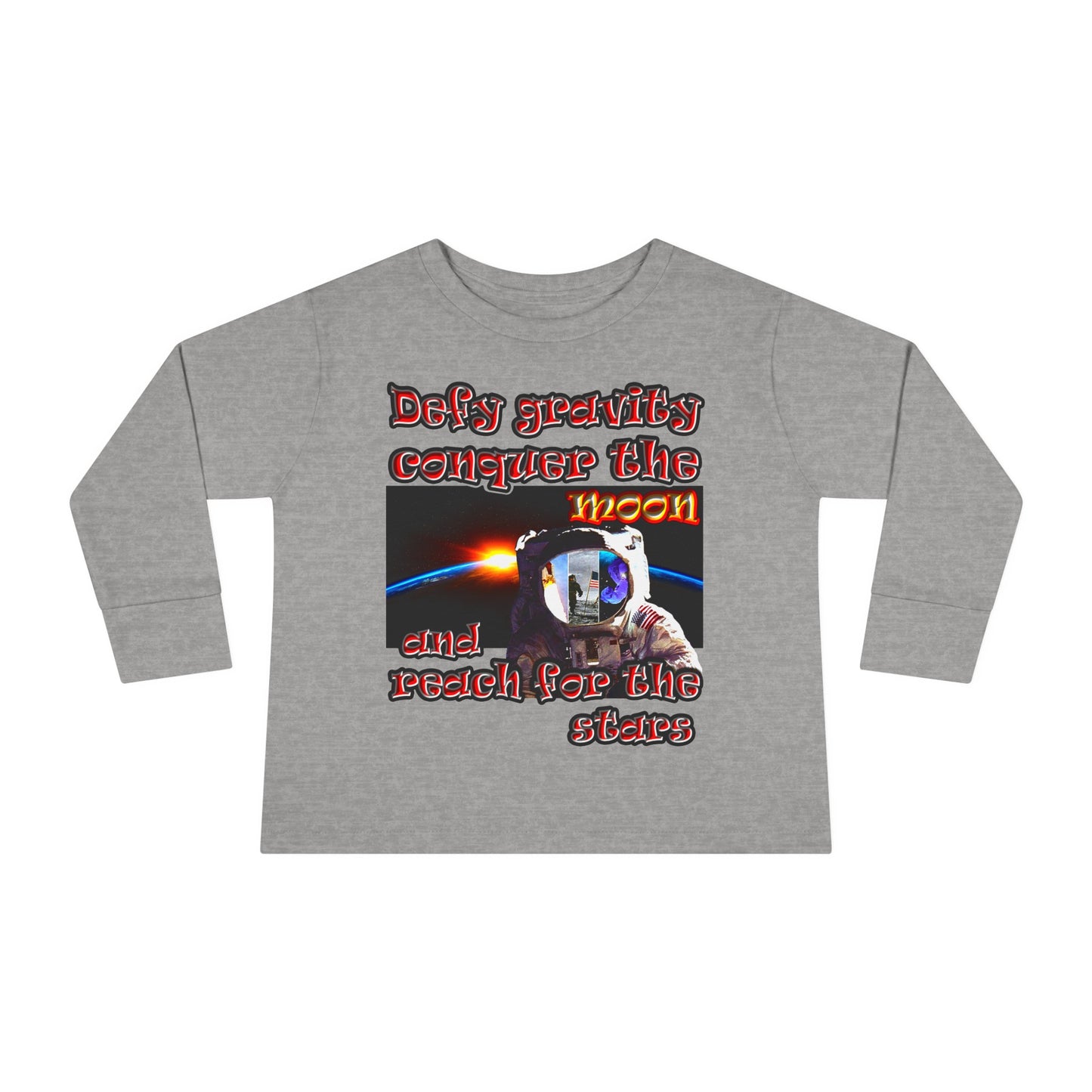 defy conquer reach - Toddler Long Sleeve Tee