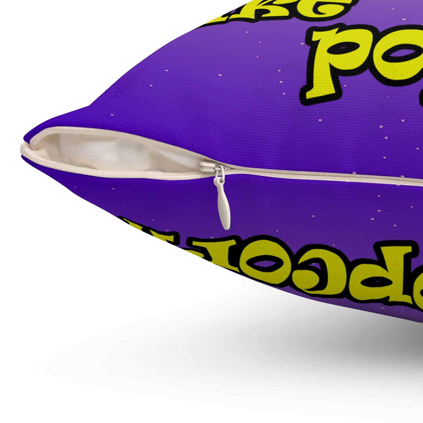 popping like popcorn - Spun Polyester Square Pillow - (purple-pink wave)