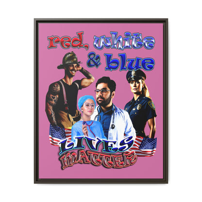 rw&b lives matter - framed canvas art (light pink)
