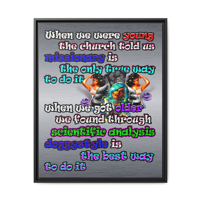 doggystyle - framed canvas art (brushed nickel)