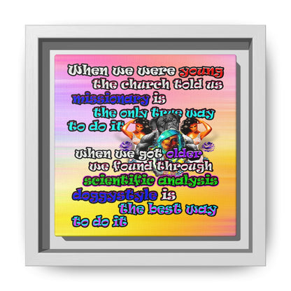 doggystyle - framed canvas art (color blur)
