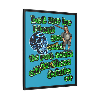 og - framed canvas art (turquoise)