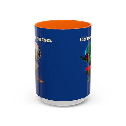 I don't care that your grey - Accent Mug (dark blue)
