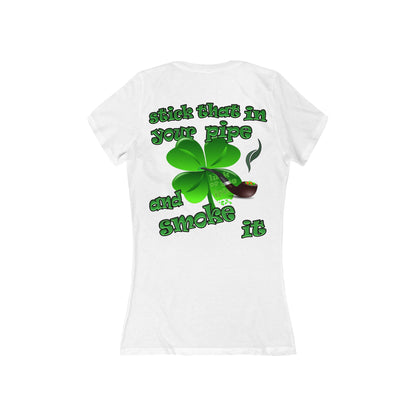 celtics logo - Women's Jersey Short Sleeve Deep V-Neck Tee