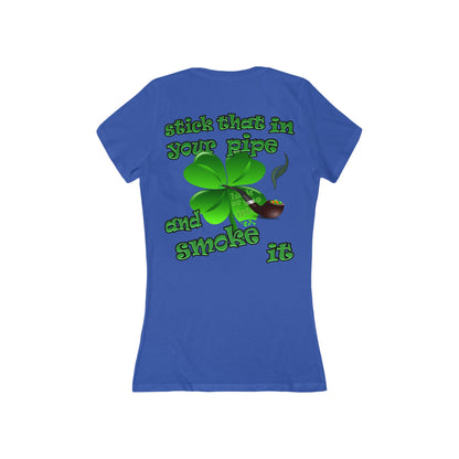 celtics logo - Women's Jersey Short Sleeve Deep V-Neck Tee