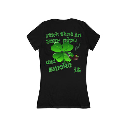 celtics logo - Women's Jersey Short Sleeve Deep V-Neck Tee