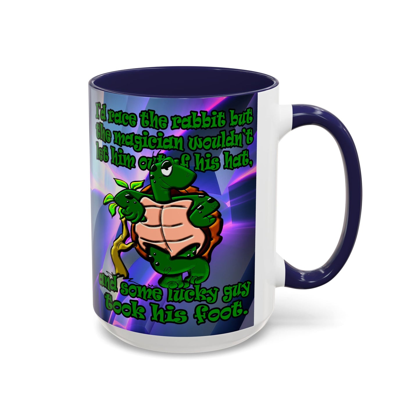 turtle race - Accent Mug (grey-pink wave)