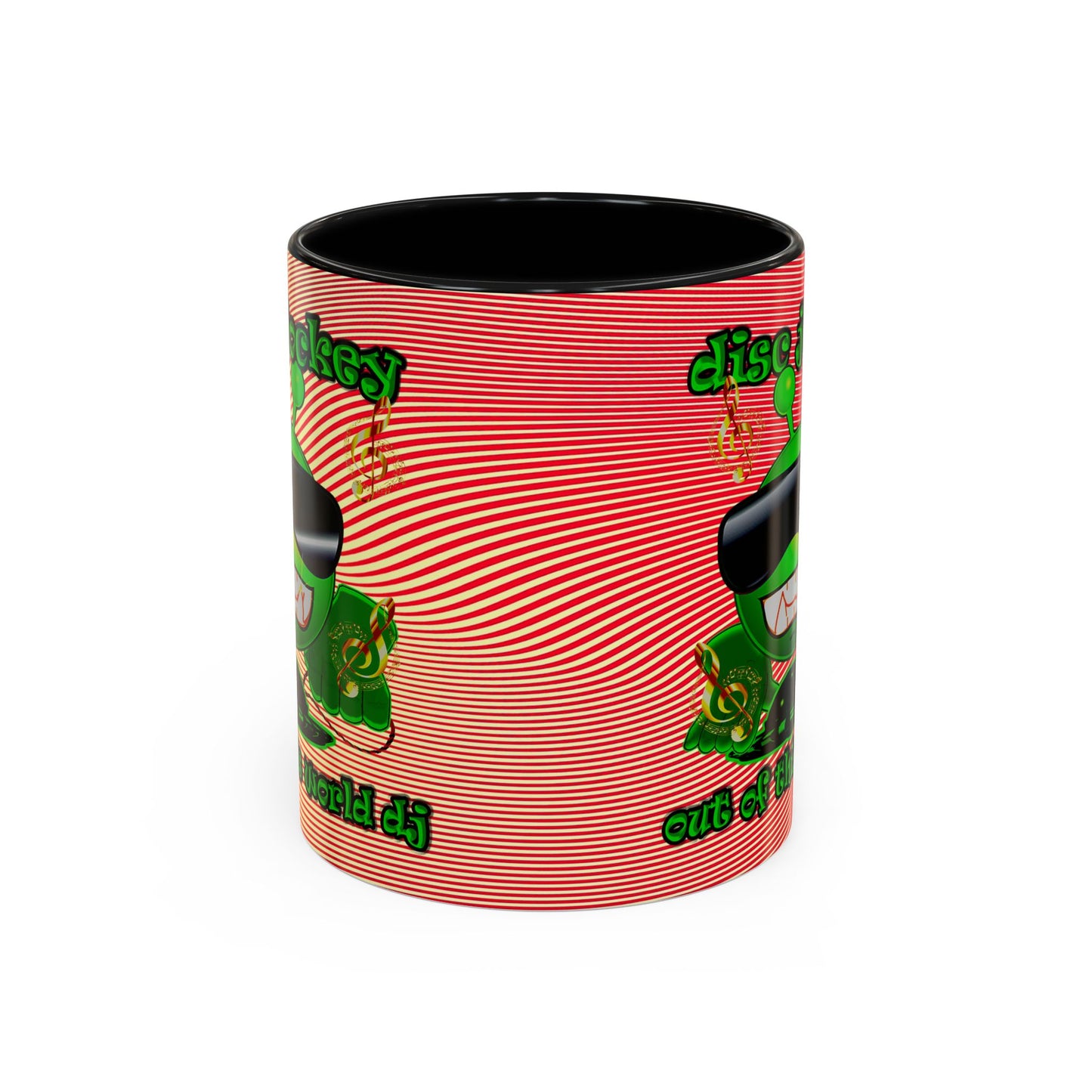 disc jockey - Accent Mug (yellow-orange wave)