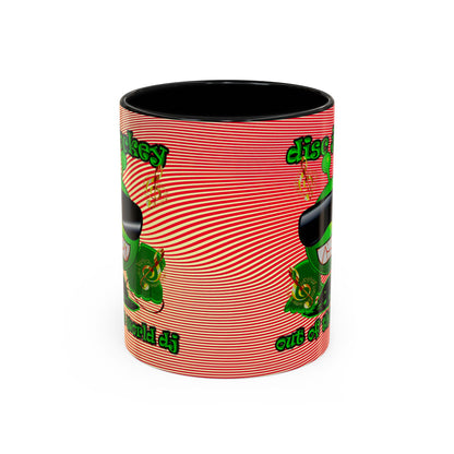 disc jockey - Accent Mug (yellow-orange wave)