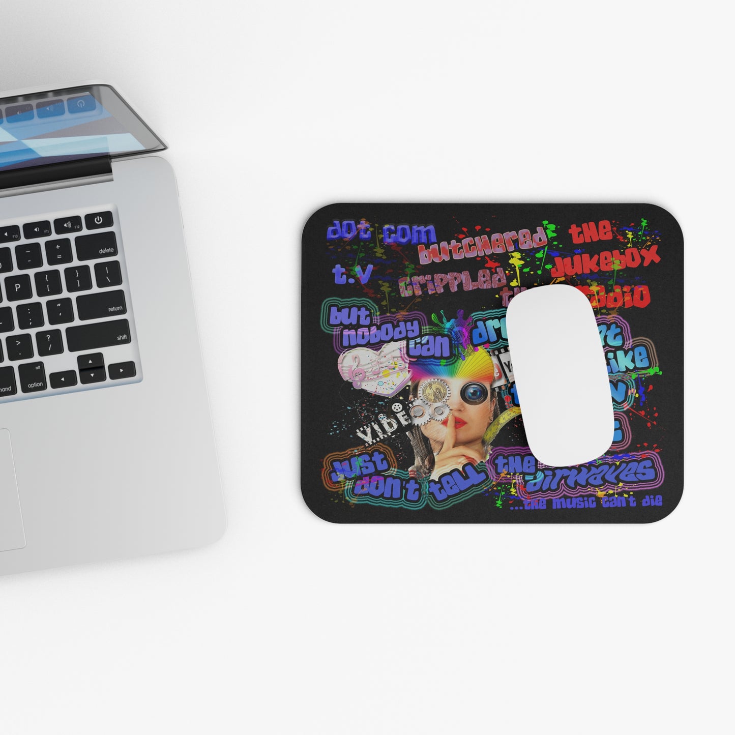 drop the beat - Mouse Pad (Rectangle) (black)