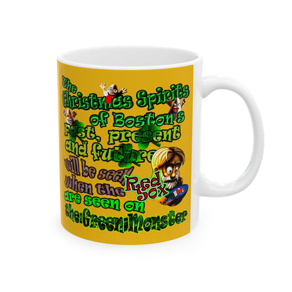 christmas spirits of boston - White Mug (yellow)