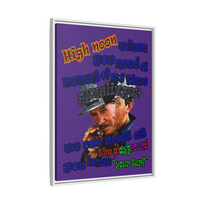 high noon - framed canvas art (purple)