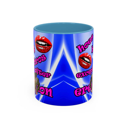 hoes b4 bros - Accent Mug (blue-white wave)