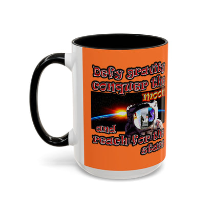defy conquer reach - Accent Mug (crusta)