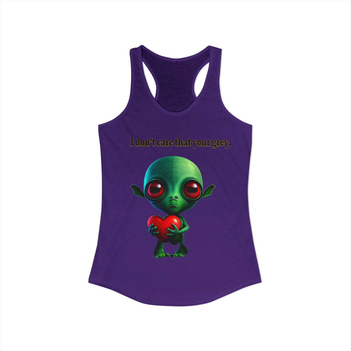 I don't care that your grey - Women's Ideal Racerback Tank