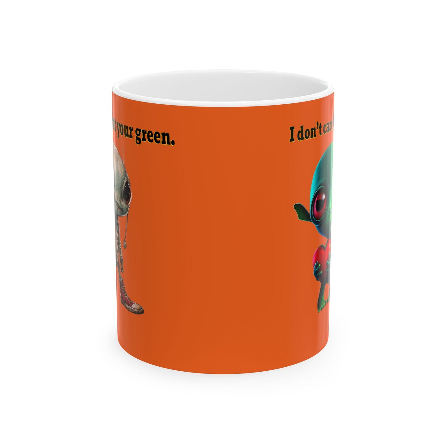 I don't care that your grey - White Mug (orange)