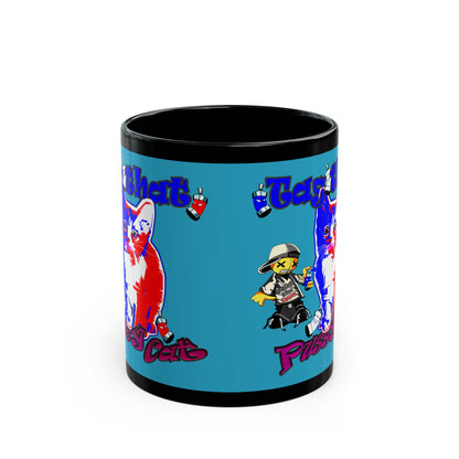 tag that - Black Mug (turquoise)