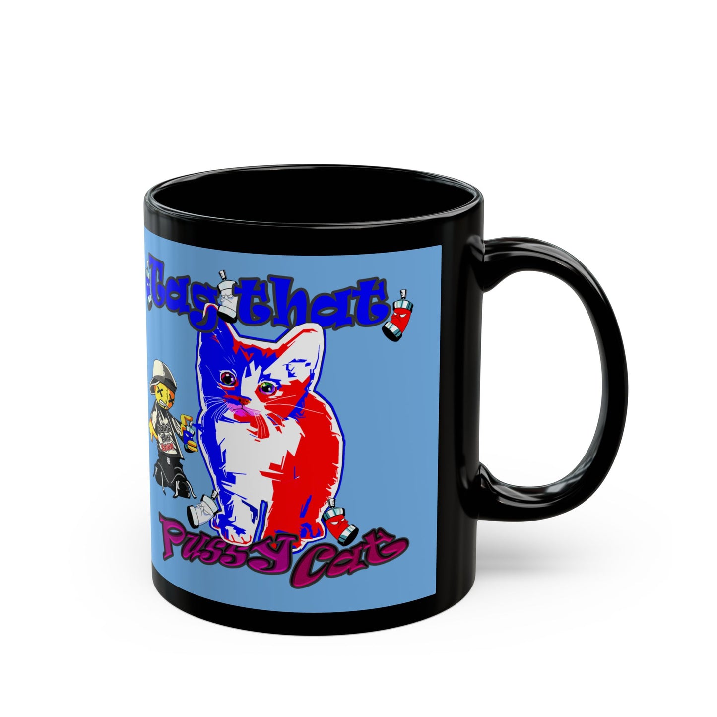 tag that - Black Mug (light blue)