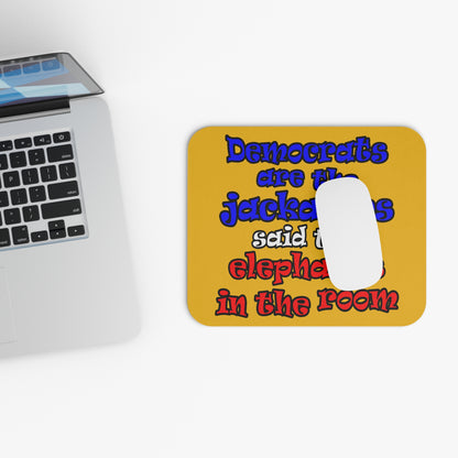donkeys and elephants - Mouse Pad (Rectangle) (yellow)