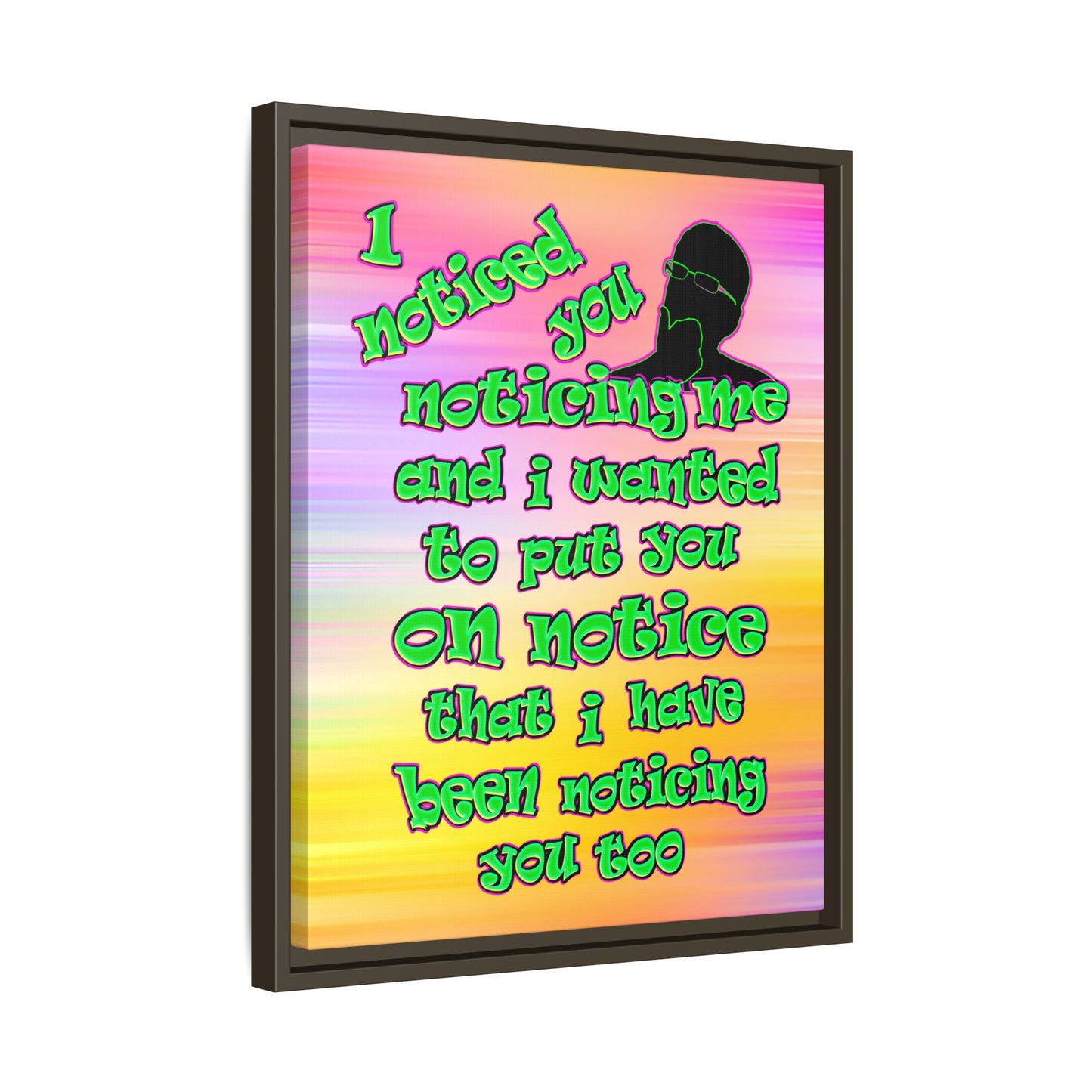 noticed you noticing - framed canvas art (color blur)