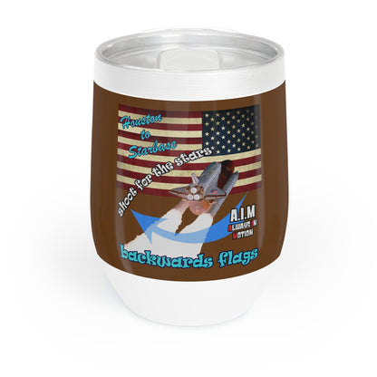 shoot for the stars - Chill Wine Tumbler (brown)