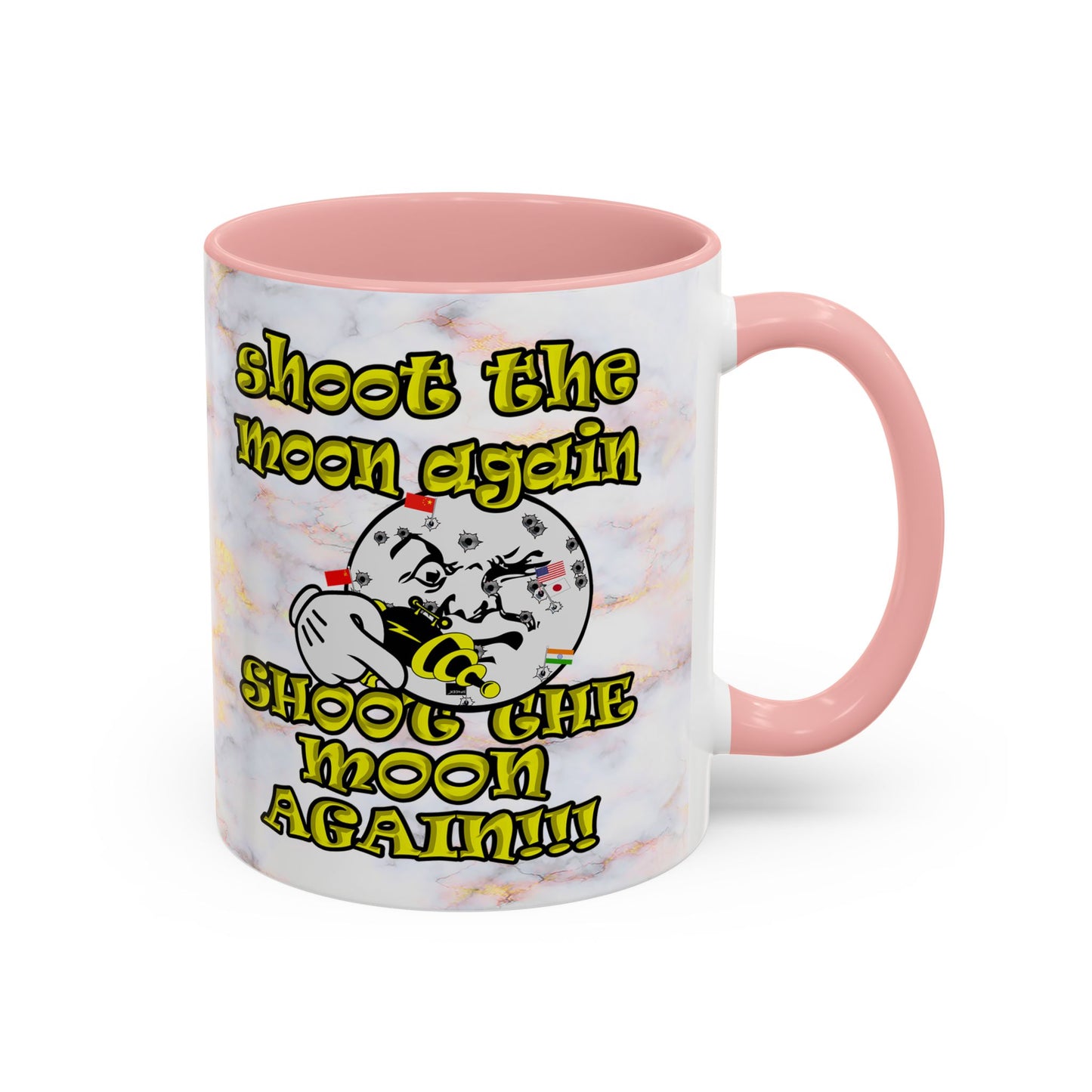 shoot the moon again - Accent Mug (white marble)
