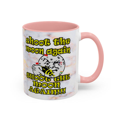shoot the moon again - Accent Mug (white marble)