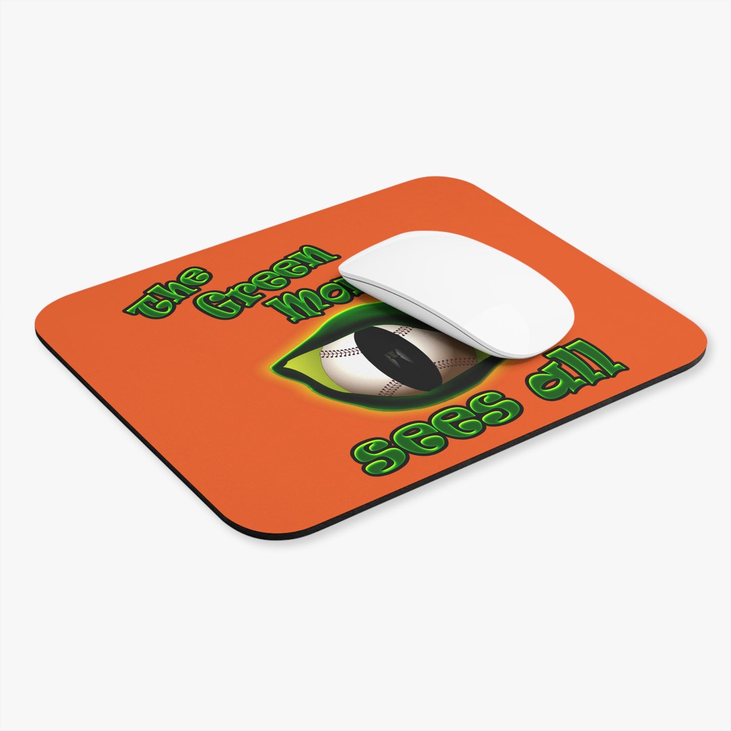 green monster - Mouse Pad (Rectangle) (orange)