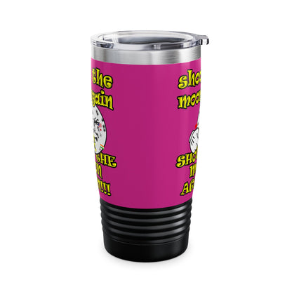 shoot the moon again - Ringneck Tumbler, 20oz (pink)