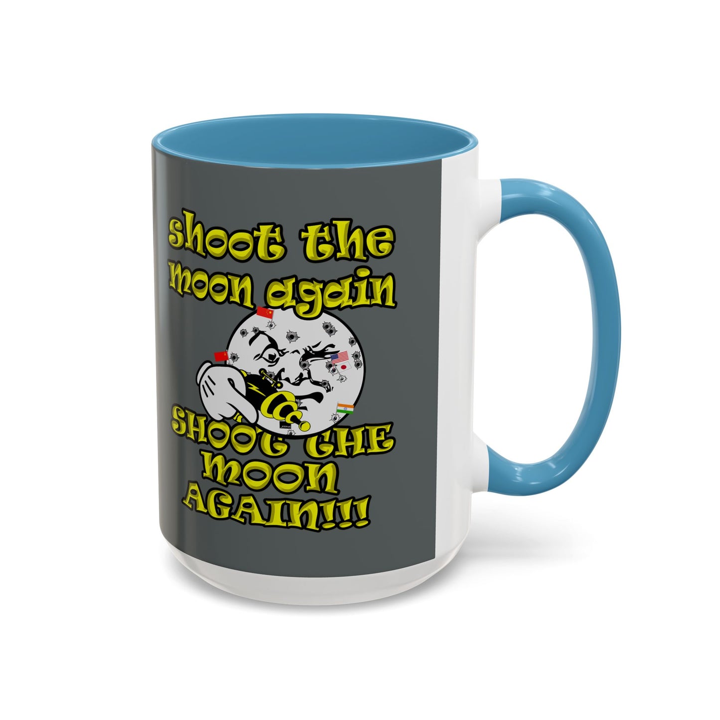 shoot the moon again - Accent Mug (dark grey)
