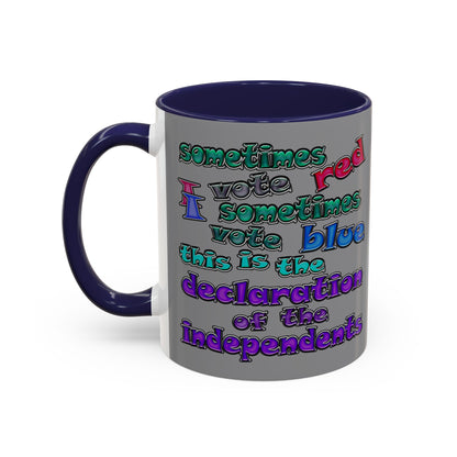 declaration of the independents - Accent Mug (grey)