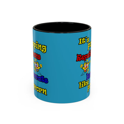 popping like popcorn - Accent Mug (turquoise)