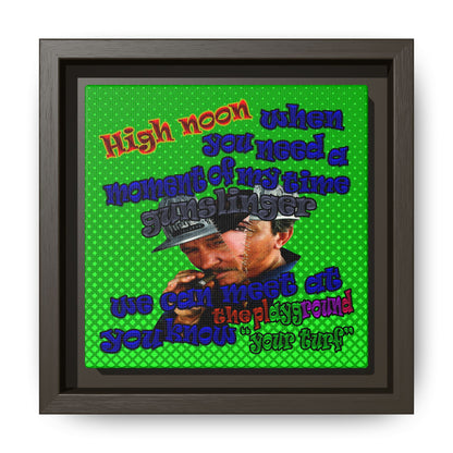 high noon - framed canvas art (logo green)