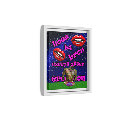 hoes b4 bros - framed canvas art ('snoops' background)