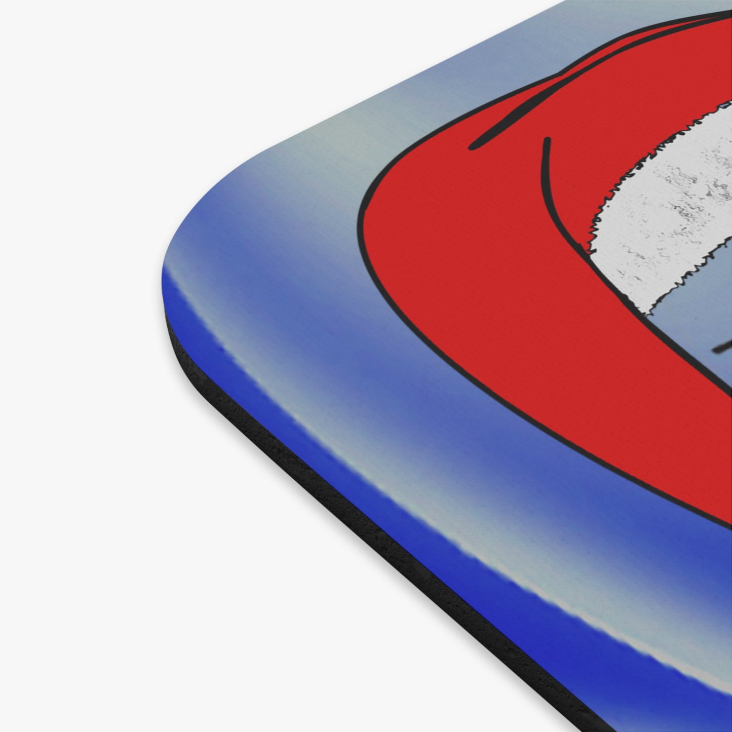 santa's shoes - Mouse Pad (Rectangle) (blue-white wave)