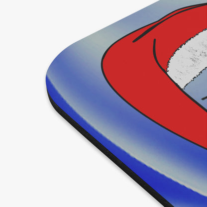 santa's shoes - Mouse Pad (Rectangle) (blue-white wave)