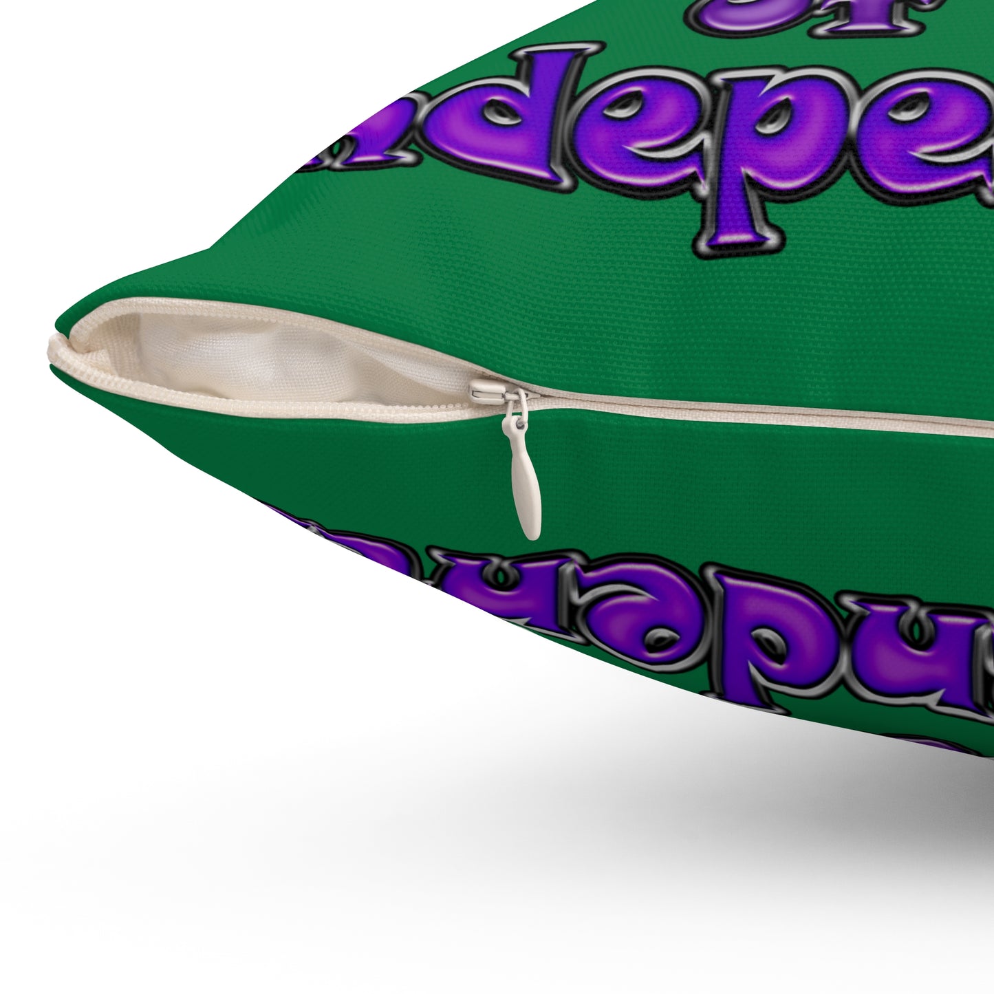 declaration of the independents - Spun Polyester Square Pillow - (dark green)
