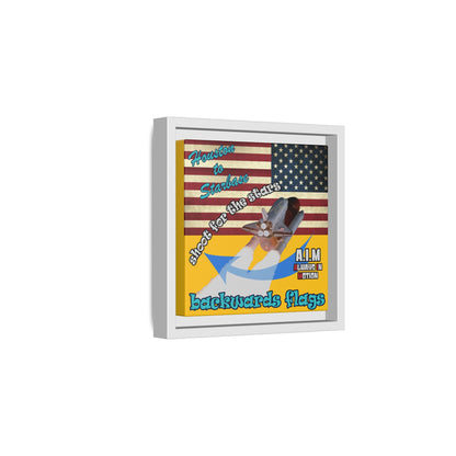 shoot for the stars - framed canvas art (yellow)