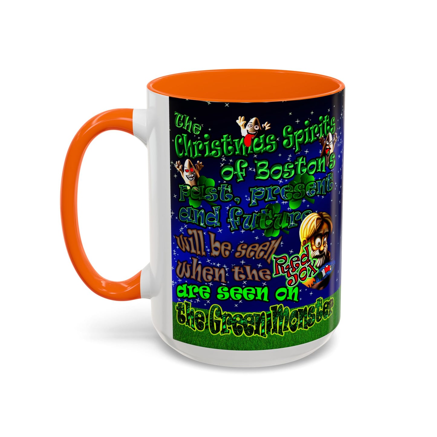 christmas spirits of boston - Accent Mug ('snoops' background)