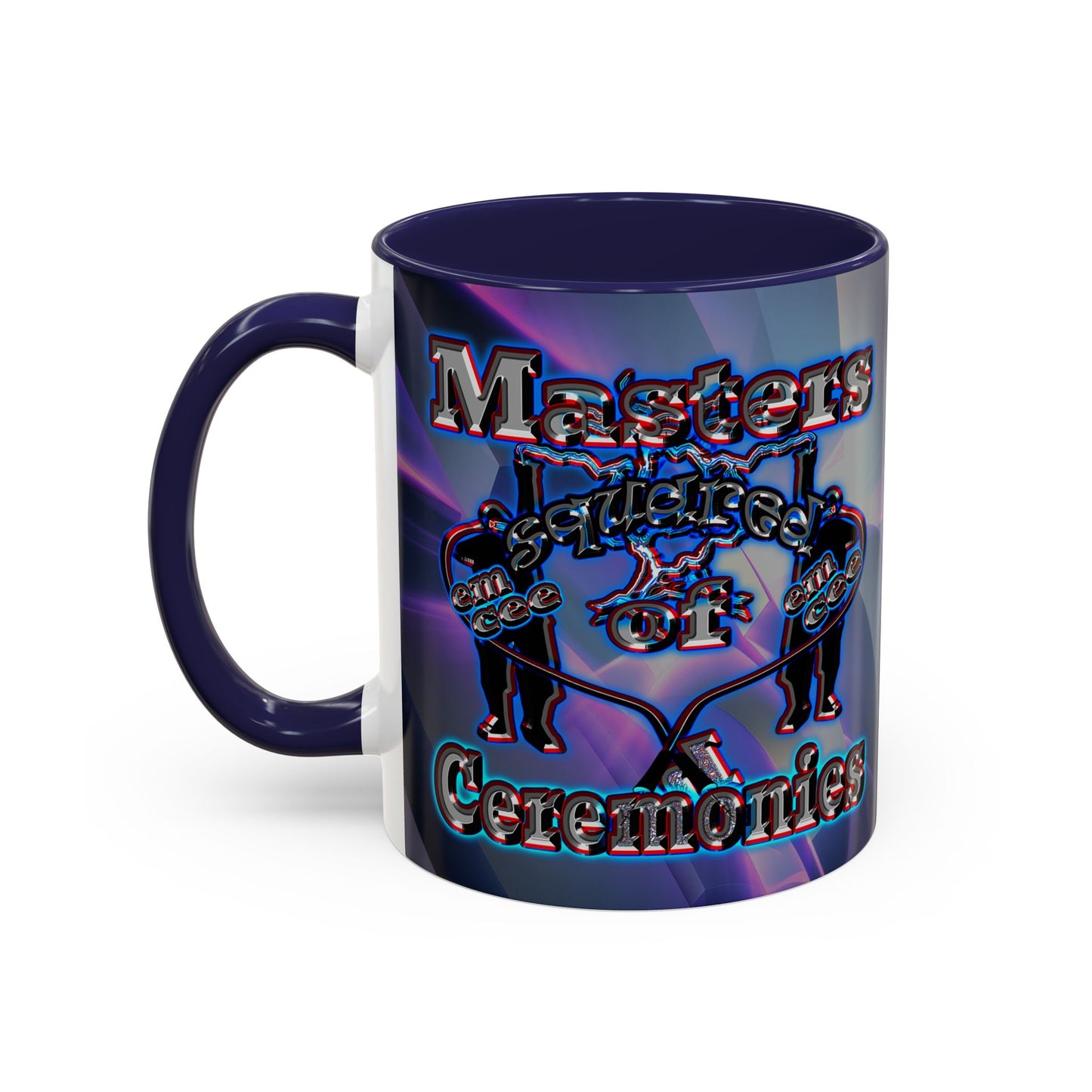 em cee squared - Accent Mug (grey-pink wave)
