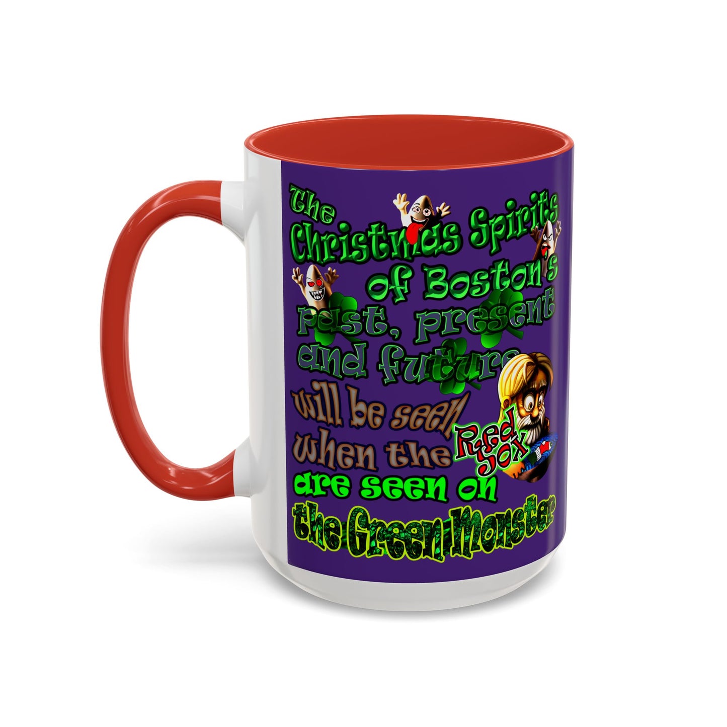 christmas spirits of boston - Accent Mug (purple)