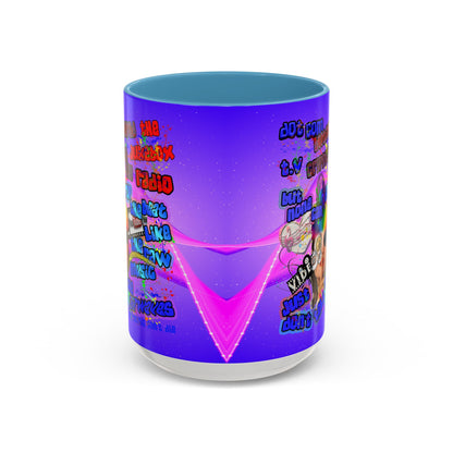 drop the beat - Accent Mug (purple-pink wave)