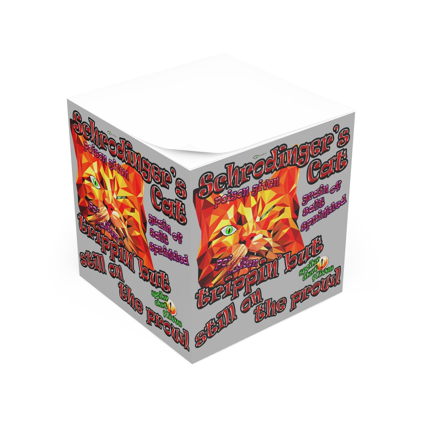 schrodinger's cat - note cube (light grey)