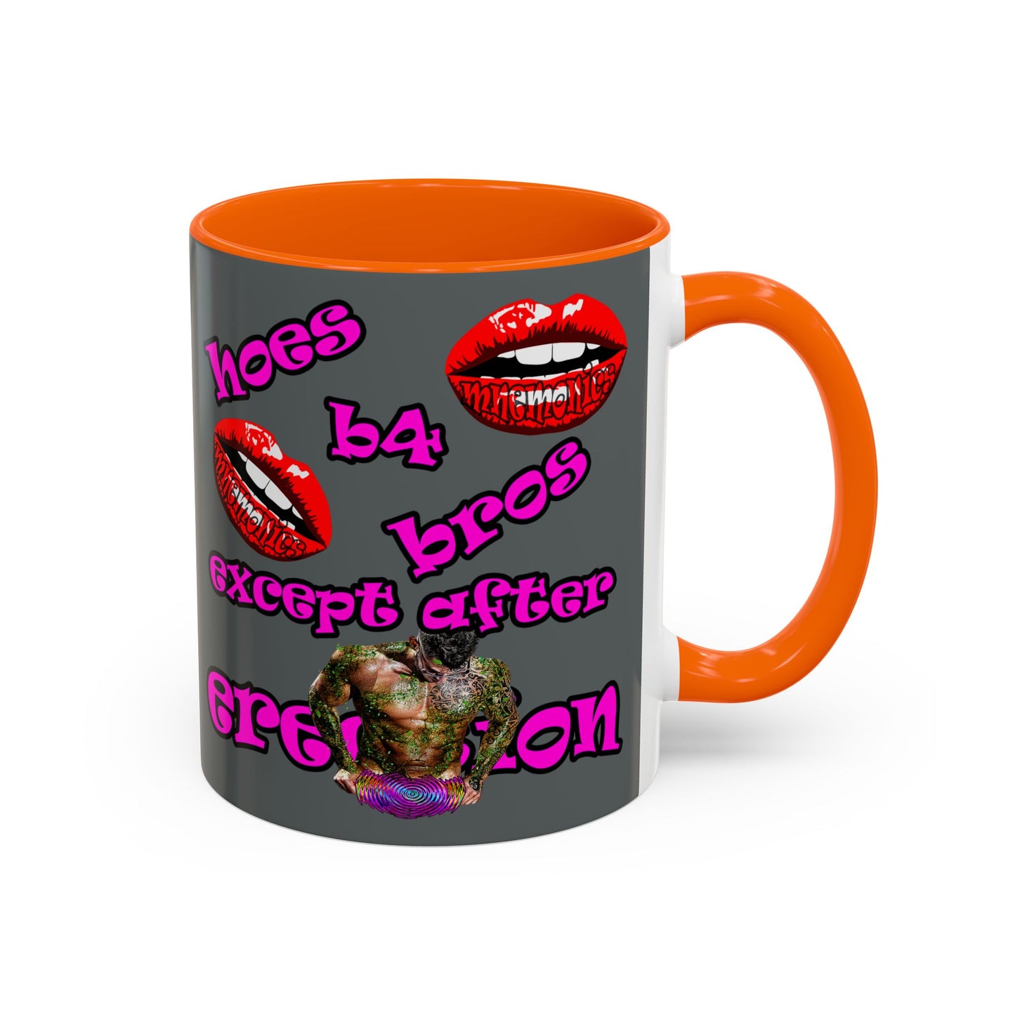 hoes b4 bros - Accent Mug (dark grey)