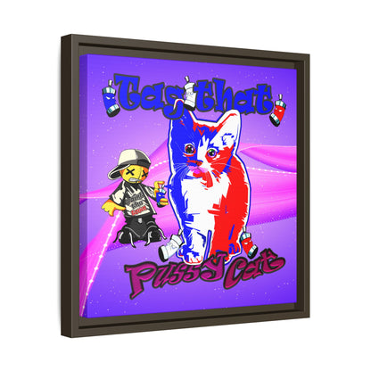 tag that - framed canvas art (purple-pink wave)