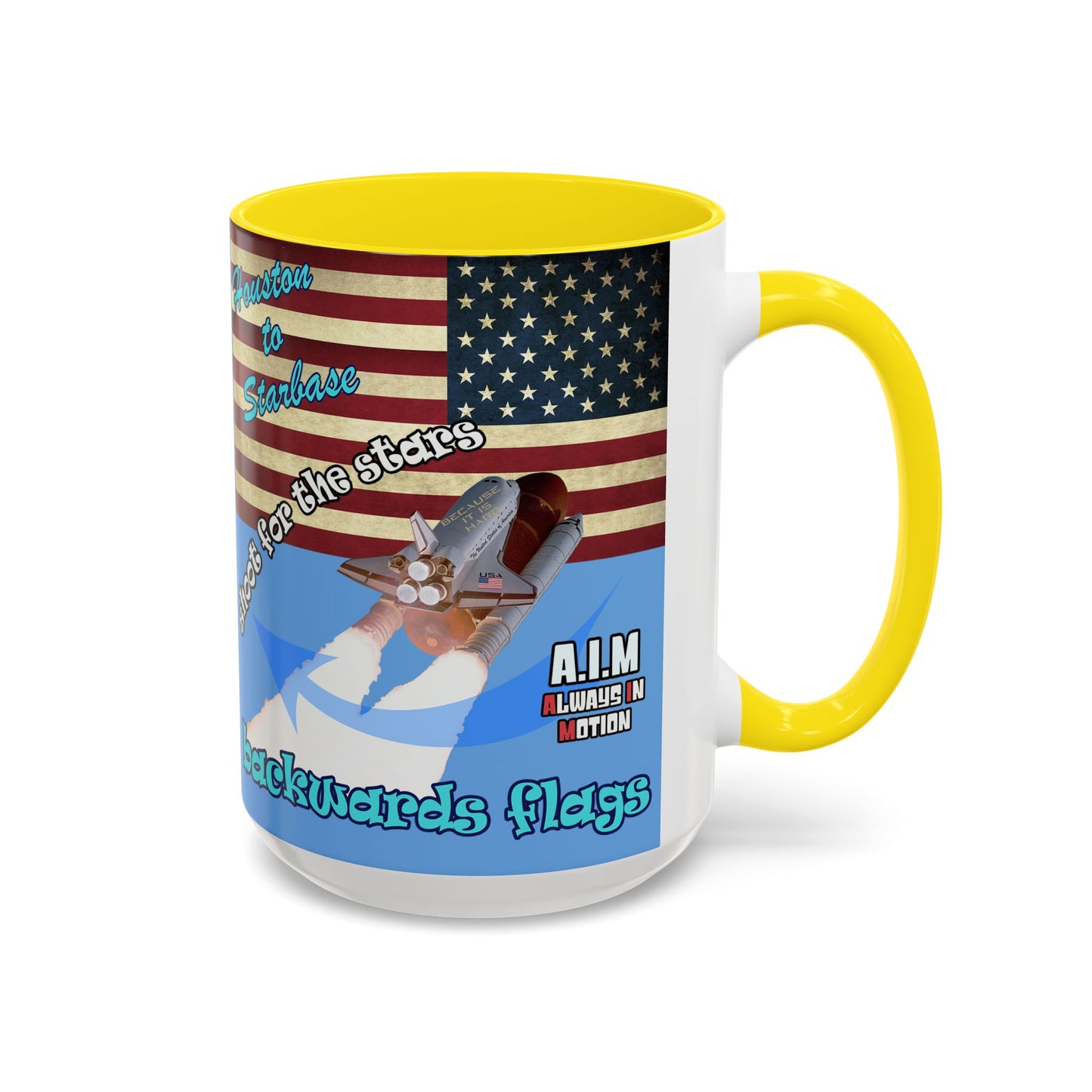 shoot for the stars - Accent Mug (light blue)