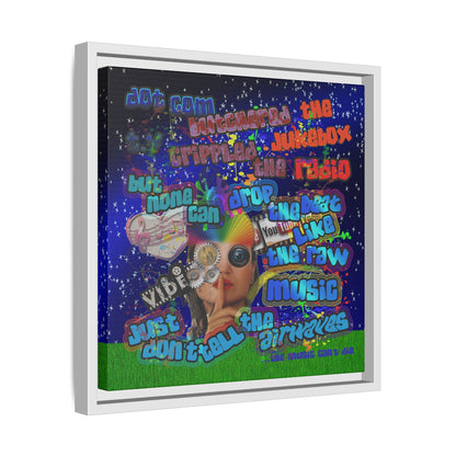 drop the beat - framed canvas art ('snoops' background)