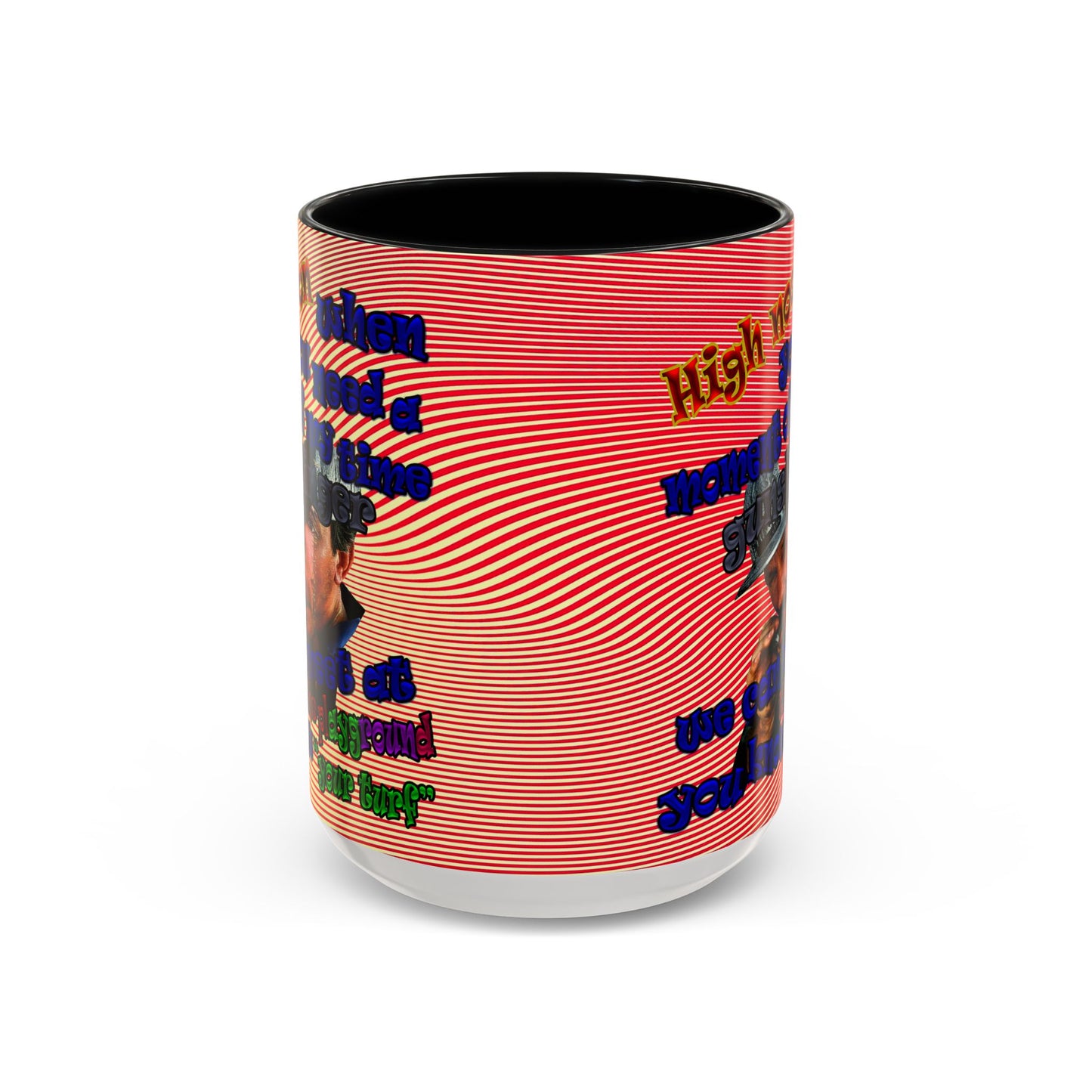 high noon - Accent Mug (yellow-orange wave)